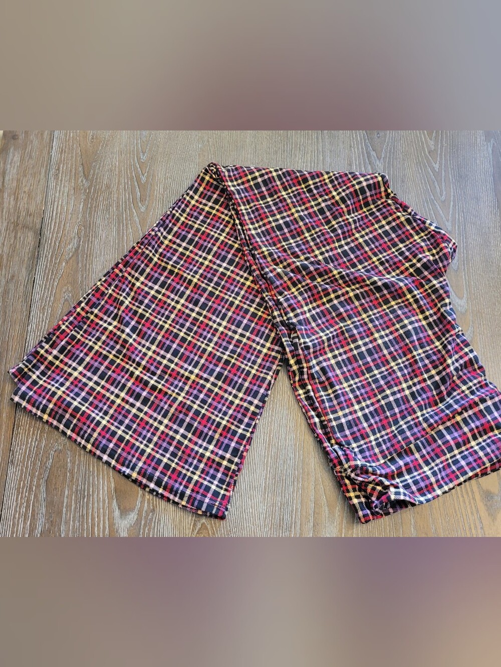 Junior's Plaid Bell Bottom Pants, NWOT
